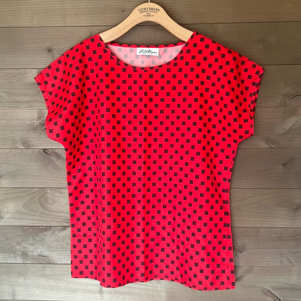 Lucky Winner Woman’s Top. Vintage. Made in USA.
